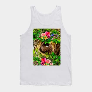 Birds Nest in a Tree and Flowers Tank Top